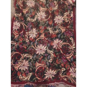 Goodwin Weaver 100% Cotton Tapestry Throw Made‎ In Usa 42x63 Poinsettias